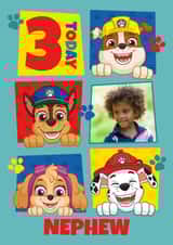 Personalised Birthday Photo Card created by Danilo - Personalised Paw Patrol 3rd Birthday Photo Card for Nephew