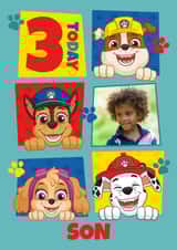 Personalised Birthday Photo Card created by Danilo - Personalised Paw Patrol 3rd Birthday Photo Card for Son