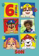 Personalised Birthday Photo Card created by Danilo - Personalised Paw Patrol 6th Birthday Photo Card for Son