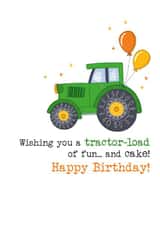 Classic Birthday Card - Tractor - Balloons created by Dandelion Stationery