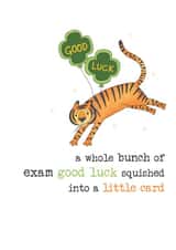 Cute Good Luck Card - Tiger - A Whole Bunch Of Exam Good Luck created by Dandelion Stationery