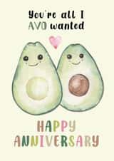 Cute Anniversary Card - Avocados created by Michelle Khoury