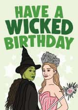 Cute Birthday Card - Wicked - Glinda And Elphaba created by Studio Doodles
