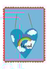 Cute Anniversary/Love& Friendship Card - Cariad - Welsh Language created by Georgia Hill
