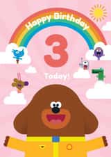 Hey Duggee 3rd Birthday Card – 3 Today! – For Girl created by Danilo