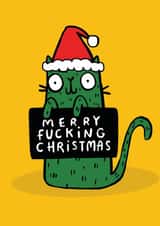Rude Christmas Card - Merry Fucking Christmas - Merry Fucking Christmas created by Katie Abey