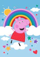 Peppa Pig Rainbow Celebration Card – Any Occasion – Blank Card created by Danilo