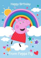 Peppa Pig Rainbow Birthday Card – From Peppa Pig created by Danilo