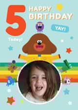 Personalised Birthday Photo Card created by Danilo - Personalised Hey Duggee 5th Birthday Photo Card For Kids