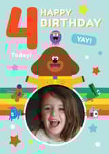 Personalised Birthday Photo Card created by Danilo - Personalised Hey Duggee 4th Birthday Photo Card For Kids