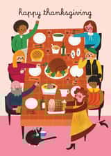 Cute Thanksgiving Card - Table - Food created by AbiGoLucky