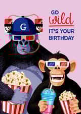 Funny Birthday Card - Go Wild - Cinema created by Folio | Ian Owen