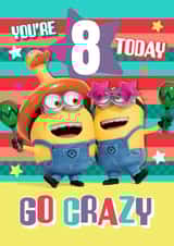 Crazy Fun Minions 8th Birthday Card created by Danilo