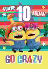 Crazy Fun Minions 10th Birthday Card created by Danilo