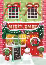 Cute Christmas Card - Snowman - Shop created by Aniet Illustration