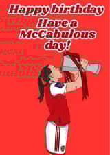 Arsenal women Katie McCabe card! created by Jazzy Doodles do