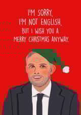 Funny Christmas Card - Thomas Tuchel - England Football Coach created by Bellollage