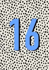 Classic Birthday Card - 16th - Polka Dots created by Hey Ves Designs