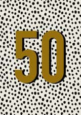 Classic Birthday Card - 50th - Polka Dots created by Hey Ves Designs