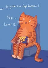 Funny Just Because Card - Cat - Lap Human created by Sarah Ray