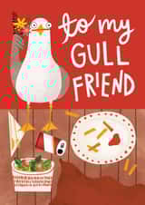 Cute Valentine's Day Card - Girlfriend - Seagull created by AbiGoLucky