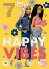 Barbie 7th Birthday Card – Happy Vibes created by Danilo