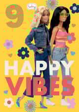 Barbie 9th Birthday Card – Happy Vibes created by Danilo