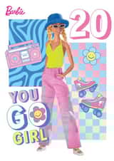 Barbie 20th Birthday Card – Retro You Go Girl Design created by Danilo