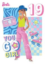 Barbie 19th Birthday Card – Retro You Go Girl Design for Teens created by Danilo