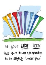 Funny Birthday Card - 80th - Golf - Under Par created by Blueberry Magpie Cards