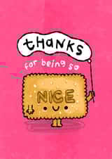 Cute Thank You Card - Nice Biscuit created by The Playful Indian