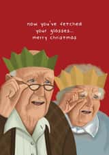 Funny Christmas Card - Older Couple - Glasses created by AbiGoLucky