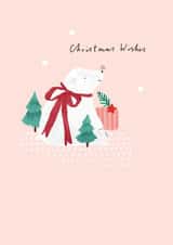 Sweet Polar Bear Christmas Card created by Helen Mackay 
