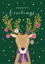 Classic Christmas Card - Reindeer - Season's Greetings created by Klara Hawkins