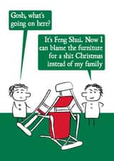 Funny Rude Christmas Card - Shit Christmas - Family Christmas - Feng Shui created by Versed Aid