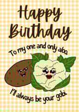 Cute Birthday Card - Indian Food - Aloo To My Gobi created by Sukhi Writes Stuff