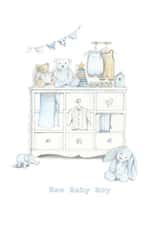 Cute New Baby Card - Nursery - Baby Boy created by Crumble and Core
