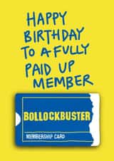 Funny Birthday Card - Blockbuster Video created by Rosie Johnson Illustrates