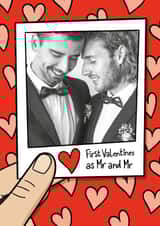 Personalised Valentines Day Photo Card created by TeePee Creations - Cute Valentine's Card - First As Mr And Mr