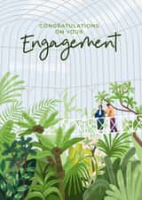 Arty Engagement Card - Botanical Garden - Greenhouse created by PaperPaper