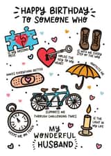 Cute Birthday Card - Wonderful Husband created by Lyndsay Moon