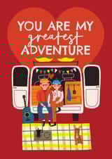 Cute Valentine's Day Card - Campervan - Greatest Adventure created by AbiGoLucky
