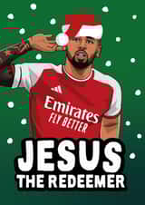 Funny Christmas Card - Gabriel Jesus - Arsenal created by All Things Banter