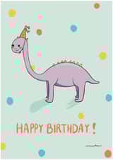Cute Dinosaur Birthday Card created by Sam Musa