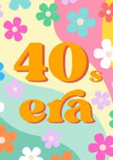 Cute 40th Birthday Card - For Her - 40s Era created by GawjusCards