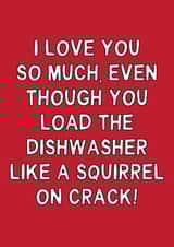 Funny Anniversary Card - I Love You So Much - Load The Dishwasher created by Gem Draws Stuff