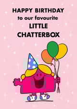 Cute Birthday Card - Little Miss Chatterbox - Mr. Men created by Mr. Men
