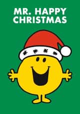 Cute Christmas Card - Mr. Men - Mr. Happy Christmas created by Mr. Men