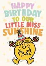 Cute Birthday Card - Mr. Men - Little Miss Sunshine created by Mr. Men
