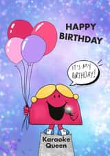Cute Birthday Card - Mr. Men - Little Miss Chatterbox created by Mr. Men